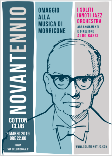 NovantEnnio omaggio jazz a Morricone 2 marzo 2019 Roma