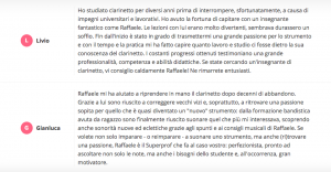 Lezioni di clarinetto a Roma cosa ne pensano gli allievi