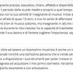 Pareri sulle lezioni di clarinetto con Raffaele Magrone